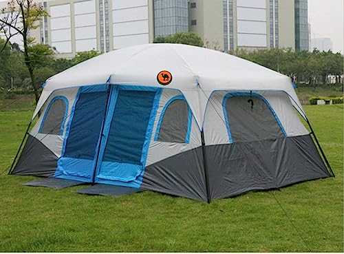 XZHWSZD Large Space Tent for 6-10 Persons with UV 50+Sunscreen-Ideal for Glamping,Camping,Family Travel,Fishing,Picnic and Beach Play-Includes Awning for Outdoor Comfort