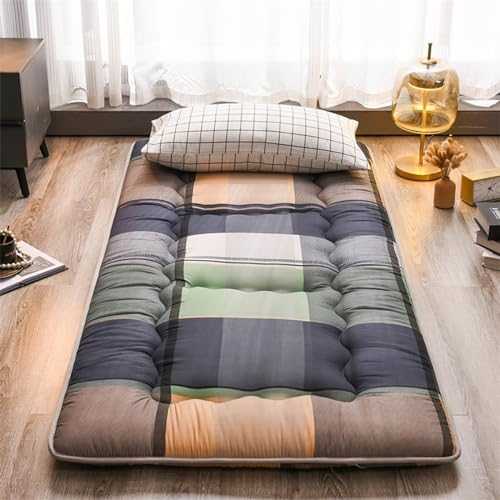 Full Size Mattress Japanese Floor Futon Mattress Foldable Roll Up Portable Sleeping Mat Camping Mattress For Guest Bed Dorm Room Car(001,Twin(100x200cm))