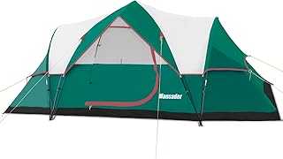 Mansader 6 Person Family Camping Pop Up Tent, Waterproof Windproof with Top Rainfly, Easy Set Up Tent for Outdoor Camping Hiking Travel