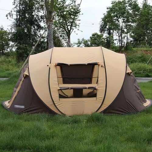 Insulated Tent Camping Tent for 3-5 People, 5S Instant Automatic Pop Up Tent Waterproof Sunscreen Oxford Cloth Automatic Tent, Big Space Lightweight Backpacking Storage Trunk