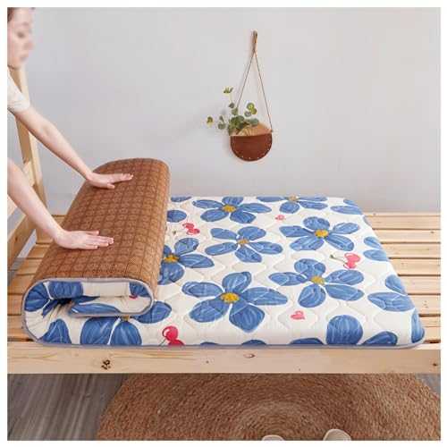 MattressJapanese Futon Mattress Dual Purpose Rattan Mat Roll Up Mattress Tatami Mat Portable and Foldable Camping Mattress Student Dormitory Mattress (Color : A