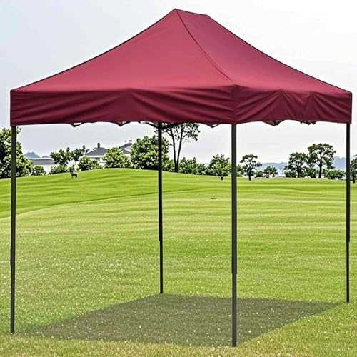 AWYYA Sun Shade Canopy 6 X 10, Outdoor Folding Tent Canopy, Enlarged Double-layer Umbrella, Rainproof Advertising Tent, Easy to Install, Custom Logo and Size(Red Style 2)