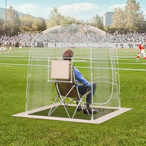 VEVOR Sports Tent, 1 Person, Instant Tent Shelter Weatherproof Pod, Outdoor Bubble Clear View Tent, Climate Canopy Shelter for Soccer, Football, Softball & Other Sporting Events, Parades, and Fishing