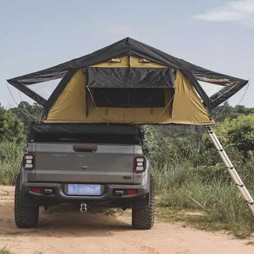 KK-GGL Outdoor Car Rooftop Tent, Folding Pop Up Tent, SUV Foldable Tents, Camping Fishing Family Van Tent, Trailer Quick Opening Tent, Soft Shell Rooftop Tent, Road Trip Tent