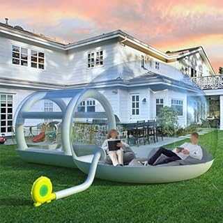 Inflatable Bubble Tent, Clear Dome Camping Cabin with Air Blower for Outdoor Family Backyard Stargazing