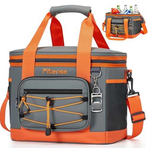 Fitense Insulated Lunch Bag for Women Men - 20/33L Collapsible Cool Bag Lunch Box, 4-Layer Leakproof Cooler Bag, Portable Ice Chests Cooler Bbackpack for Beach, Travel, Picnic, Grocery, Kayaking