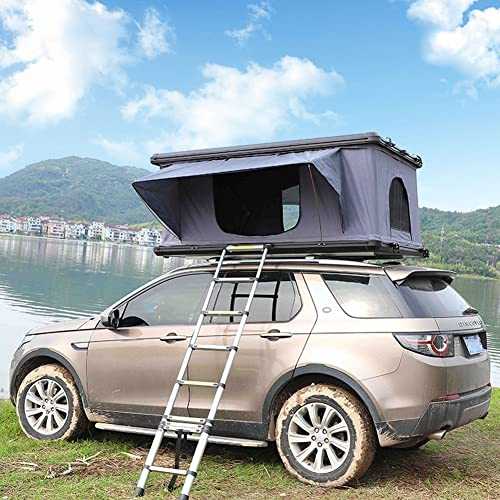 HYQHYX rooftop tent suv tent 00 Pickup Truck Tent, Double Layer 1-3 Persons Lathe Tent with Storage Bag, Retractable Ladder and Zipper Door