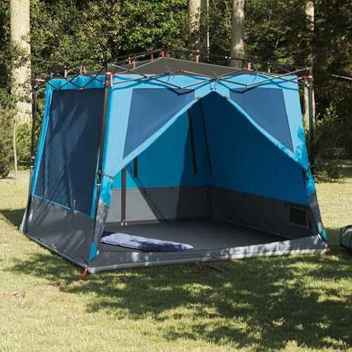 Swpsd Tent with Roof Other with Air Vent Blue and Black 291 x 291 cm Tent for Outdoor Model42001182