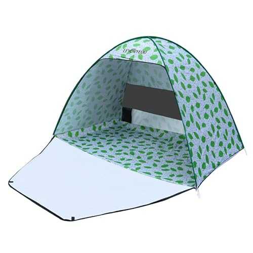 Pop-Up Beach Tent with UPF 50+ Sun Protection, Easy Setup & Zipper Door, Portable Shade Shelter for 1-4 People (Blue)