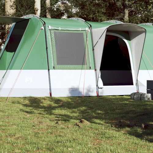 Sporting Goods item-Camping Tent Tunnel 4-Person Green Waterproof