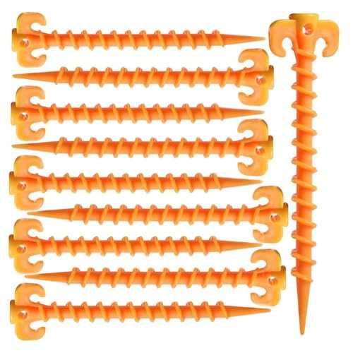 JYTDBCS 10Pcs Camping Tent WanFengXue Stakes Pegs Tent Heavy Duty Tent Nail Plastic Screw Tent Pegs for Fixing Camping Tent Rain Tarps Outdoors Tent Nails