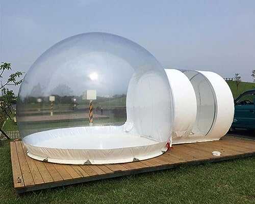 PARFCO Inflatable Bubble House Tent, 3m/4m/5m Transparent Dome Tent, Waterproof Clear Dome Camping Cabin for Family Camping, Backyard Party, Music Festival, Stargazing