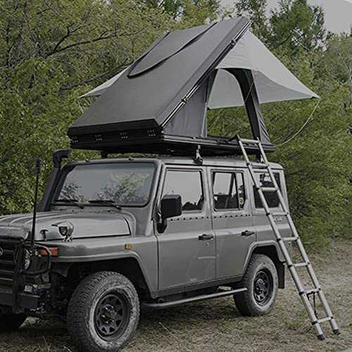 BebeXi rooftop tent Roof Tent Aluminum 3 Person Hiking, Double Layer Tent | For SUV | Outdoor Folding Roof