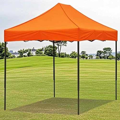 AWYYA Popup Canopy Tent 6 X 10, Outdoor Folding Tent Canopy, Enlarged Double-layer Umbrella, Rainproof Advertising Tent, Easy to Install, Custom Logo and Size(Orange)