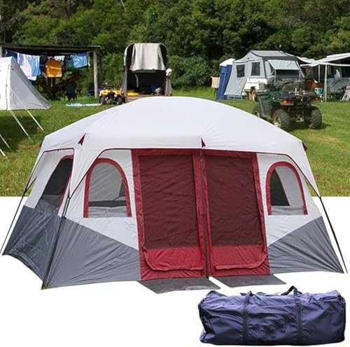 Camping Tent Dome Tent Double Layer Tent 8-12 Person Dome Tents Windproof Tent For Family,Suitable For Travel Family Camping