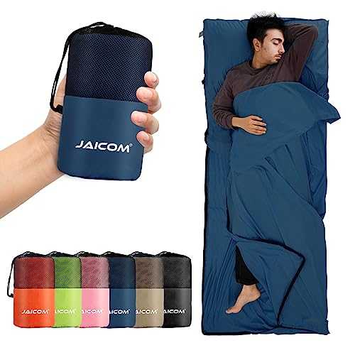 Sleeping Bag Liner, Ultralight Travel Sheets, Soft & Portable Large Sleeping Bag Liners for Adults - 220 x 90 cm, Ideal for Camping, Hotels, Backpacking and Summer Trips