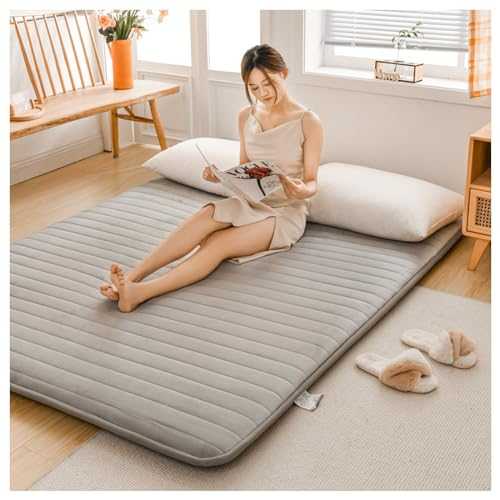 LXBche Japanese Tatami Mattress Futon Mattress Foldable Mattress Portable Thai Massage Bed Mattresses Twin/Full/Queen/King Roll Up Mattress Camping Mattress for House Boys Girls (Color : A, Size : 1