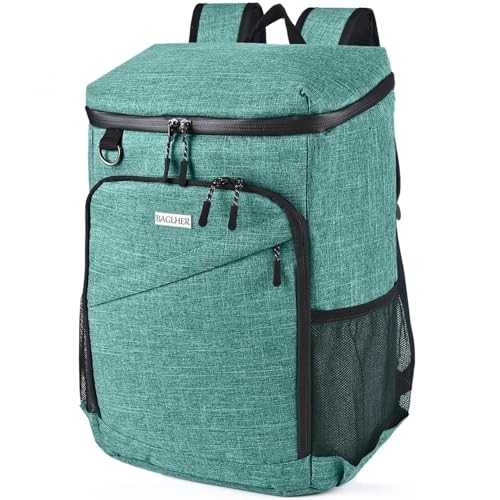 BAGLHER Cooler Backpack, Leakproof 30 Cans Backpack Cooler Insulated Soft Cooler Bag, Lightweight 25L Lunch Box Backpack Cooler Bag for Men Women Adult Camping