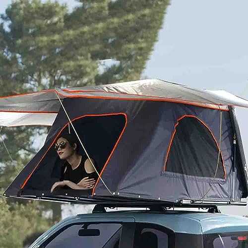 Fully Automatic Car Roof Tent, 2-3 Person Roof Tent House, Rooftop Tent, Outdoor Camping Tent, Quick Opening Mobile Bedroom with Telescopic Ladder Waterproof Rainproof SUV Pop up Tent for All Season