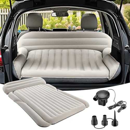 KMZ SUV Air Mattress Camping Bed Thickened and Double-Sided Flocking Travel Camping Bed Car Air Mattress