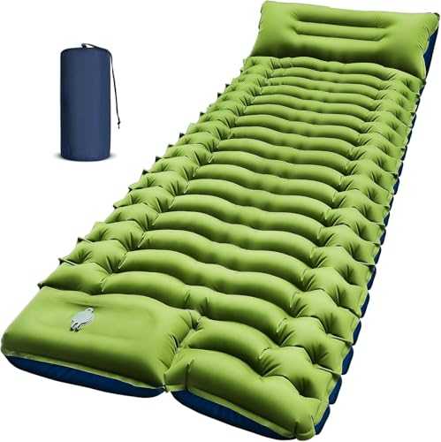 Camping Sleeping Pad,Ultralight Inflatable Camping Mat with Pillow Built-in Foot Pump Portable Inflatable Sleeping Pads Compact for Outdoor Camping, Backpacking,Hiking,Tents
