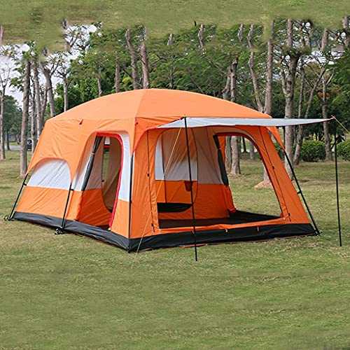 Outdoor Camping Tent 5-8 Person Large Family Tents for Camping Festival, Hiking Tent with Living Room and Separate Rooms 4 Season Tents Big Family Shelter