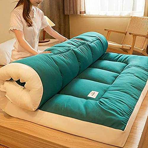 LULUMAIC Japanese Foldable Futon Mattress, Soft Quilted Mat Sleeping Mat Camping, Sleeping Mattress for Floor Roll Up Bed Mat Foldable Minimalist,001,180 * 200cm