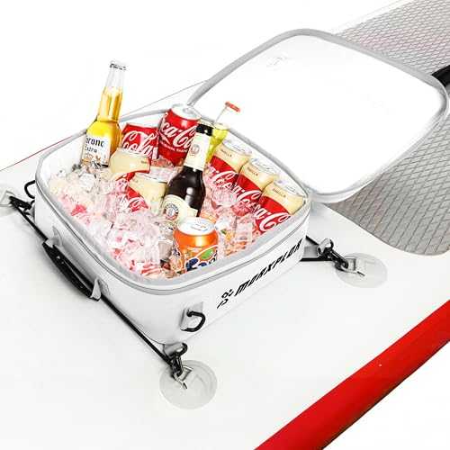 MORXPLOR Waterproof PVC Material Paddleboard Cooler Deck Bag,12 can Sup Deck Cooler Bag,Cooler Bag for Paddleboard,Soft Cooler Insulated Bag,Camping Cooler,Kayak Cooler