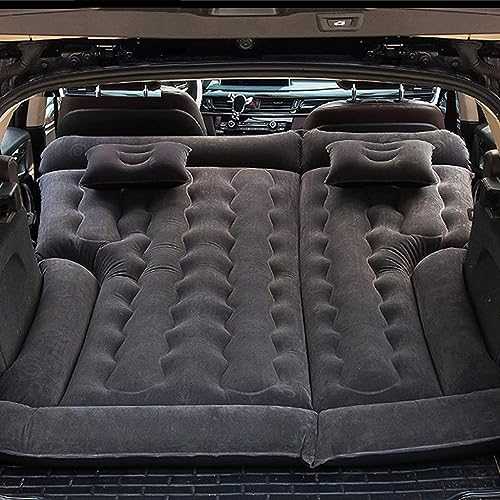 ORDALI car Inflatable Bed for Audi Q7,Air Mattress Sleeping Mattress Thickened Air Bed Cushion Camping Travel Mattress Portable with Air Pump,Black
