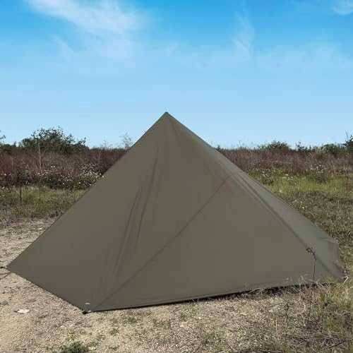 HIDEWALKER Camping Tarp Shelter 3x3m 3x4m 3x5m Lightweight Tent Tarpaulin Waterproof Tent Awning Canopy Basha Sunshade for Hiking Backpacking (Olive Green, 3x4m)