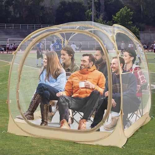 EighteenTek Pod All Weather Sports Tent with Sealed Floor - Instant Tent Shelter - Outdoor Bubble Tent - Rain Tent Camping Sun Shelter Pop Up Clear, Patent Pending for Sports Events Fishing Cheering