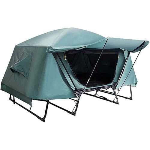 Foldable Camping Off-ground Tent,Elevated Tent Cot with Camping Bed,with Collapsible Aluminum Frame,for Outdoor Camping Hiking Single