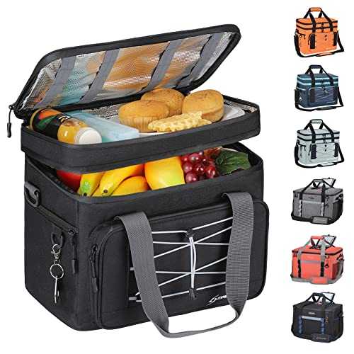 Maelstrom Cooler,Soft Sided Cooler,Collapsible Soft Cooler Bag,60/75 Cans Lunch Cooler Bag Large Leakproof Camping Cooler,Portable Travel Cooler for Grocery Shopping, Camping, Kayaking,Road Trips