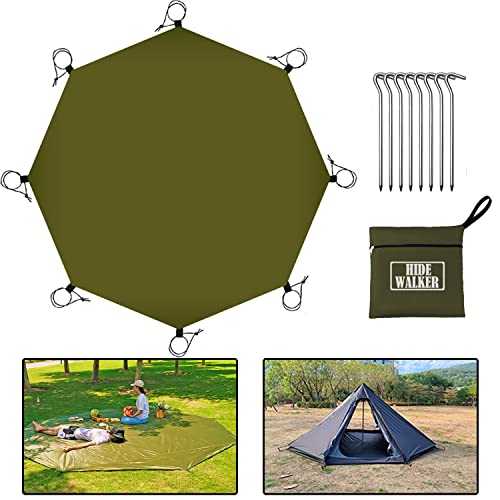 4.1x4.1m Large Waterproof Ground Sheets for Camping Heavy Duty Underlay Under Tent Tarp Outdoor Awning Carpet Universal Tent Footprint Groundsheet