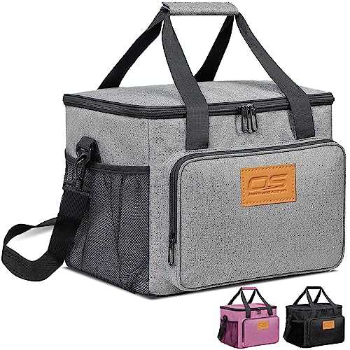 Insulated Portable Food Cooler & Thermal Lunch Box, Picnic Bag Large Capacity Waterproof, Lightweight Easy to Carry & Clean for Camping, BBQ, Travel Outdoor Activities