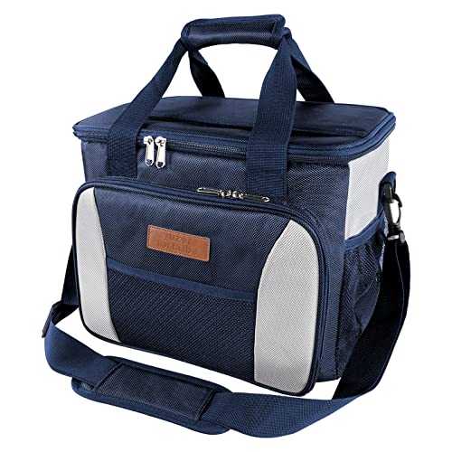 Yuzerfortalbe Ice Large Cooler Bag Suitable 40 Cans，Insulated Lunch Bags Soft Sided Cooler for Camping,Shopping,BBQ,Family Outdoor Activities,Travel