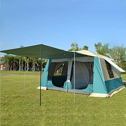 Extra Large Tent 8 Person, Family Cabin Tents, 2 Rooms, 3 Doors and 3 Windows with Mesh, Waterproof, Double Layer, Big Tent for Outdoor, Picnic, Family, Friends Gathering, Camping Equipment