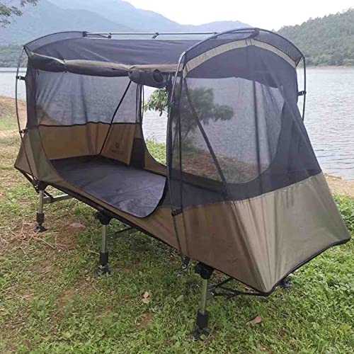 Off The Ground Camping Easy Set Up Waterproof Tent Cot Camping Cot Tent w/Rain Cover Adjustable Lifting Feet