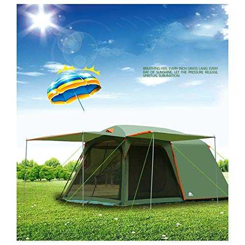 Garden Teepee Large outdoor tent 4-6 people anti-storm camping tent camping rain tent anti-UV double-layer tent,Picnic, hiking, fishing, adventure, 4.2M*2.7M*2M