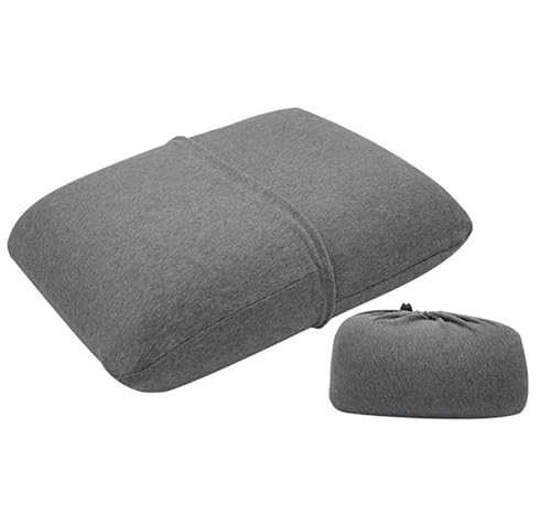 RAGOPILEN Travel Pillow, Compressible Portable Bamboo Charcoal Memory Camping Pillow 35x27x10cm Multicolor(E)