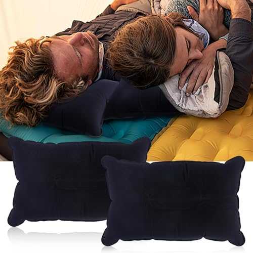 SMCEHEYA 2 Pcs Inflatable Pillows 34 * 22cm Camping Pillow Travel Pillow Inflatable Neck Pillow Blow up Pillow Portable for Camping Fishing Office and Travel Comfort