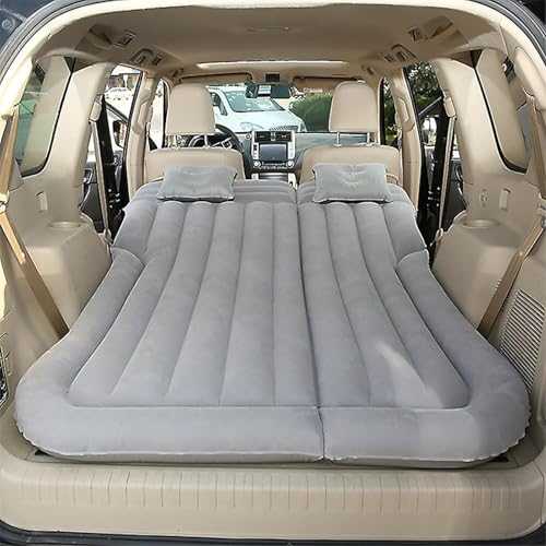 EKsma Car Inflatable Mattress Trunk Air Cushion Camping Travel Folding Self Inflating Sleeping Pad Back Seat Air Mattresses(Grey)