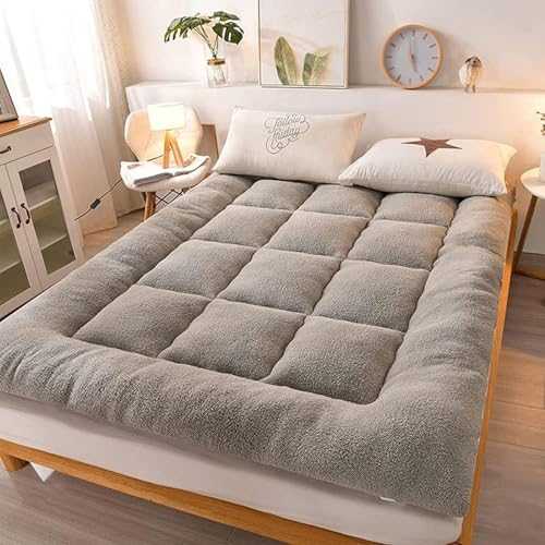 Japanese Floor Futon Mattress, Roll Up King Size Mattress Floor Bed Tatami, Foldable Floor Sleeping Mattress Mat Sleeping Pad Roll Up Bedroom Dorm Camping Mattress Single Use,Gray,150*200cm