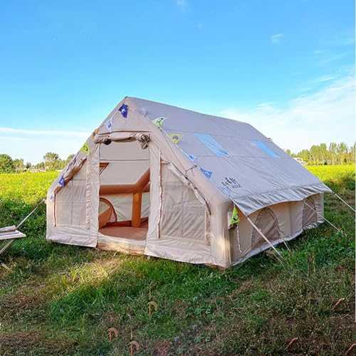 ZGHNFOX 12㎡ Large Space Inflatable Tent, Outdoor Camping Quick And Easy-To-Build Cabin, Portable Rainproof Inflatable Cabin