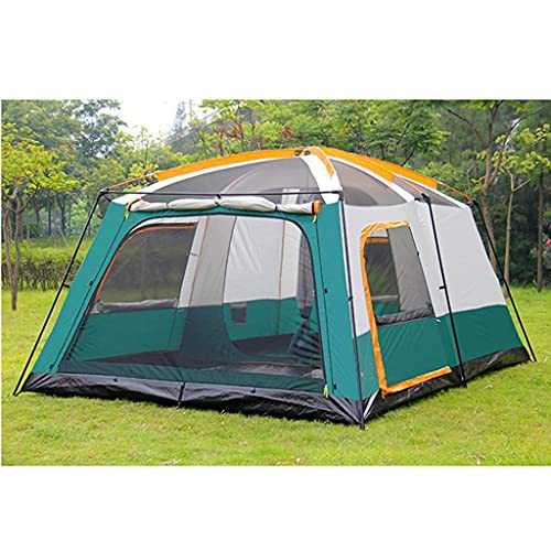 Outdoor Camping Tent,10 Man Spacious Family Tent,Outdoor Camping Tent,Rain-Proof Oversized Tent, Multifunctional Camping Tent, Used for Family Outdoor Dinner (Blue)