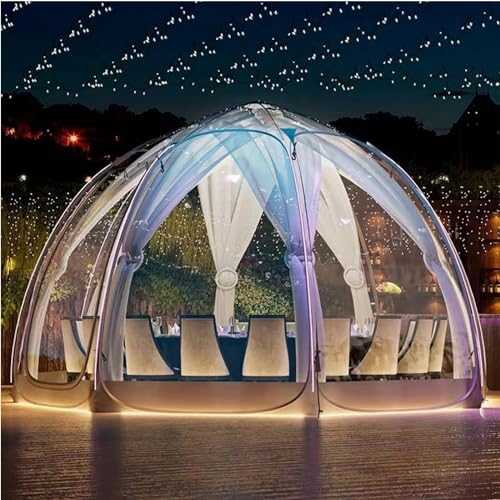 Igloo Dome Garden Patio Canopy Shelter/Bubble Tent Pop-Up Pavilion, Large Greenhouse Weather Cabin for Party, Camping/Advertising Exhibition, Camping Hotel,6m/19.6ft