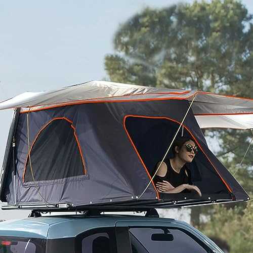 2-3 Person Car Roof Tent, Automatic Rooftop Tent, 3s Quick-Open Pop-Up Tent, Outdoor Camping Tent with Telescopic Ladder, Outdoor Shelter Quick Opening Mobile Bedroom