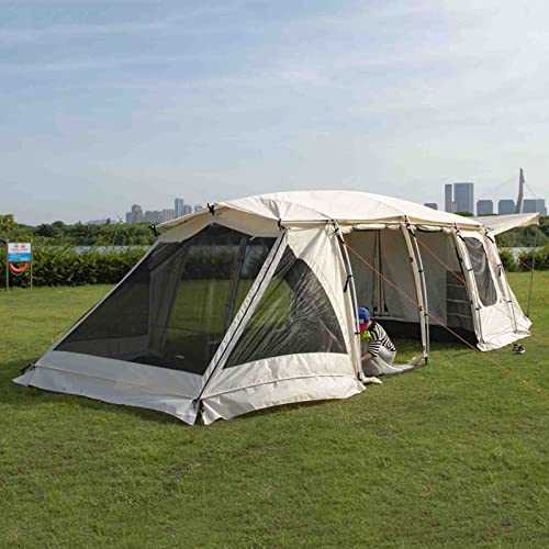 Miuxe Tents for Camping 8 Person Tunnel Tent with 2 Bedroom, Spacious Living Area and Vestibule, Large Family Tents 3000mm Waterproof, UV50+, camping Tent for Fishing, Hiking, Sports, and Traveling