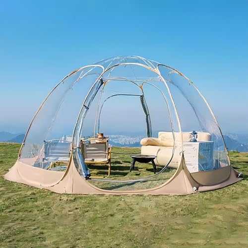 SAIYERUS Pop Up Bubble Tent - Instant Igloo Tent - 8-10 Persons Screen House for Patios - Large Oversize Weather Proof Pod - Cold Protection Camping Tent with Hand Bag - for Garden, Patio, Backyard