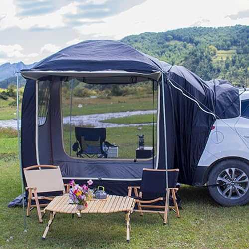 Car Boot Tent Easy Setup,Tailgate Tent for Car Awning Sun Shelter Camping SUV Rear Tent,Portable Waterproof Roof Top Canopy for Minivan Hatchback